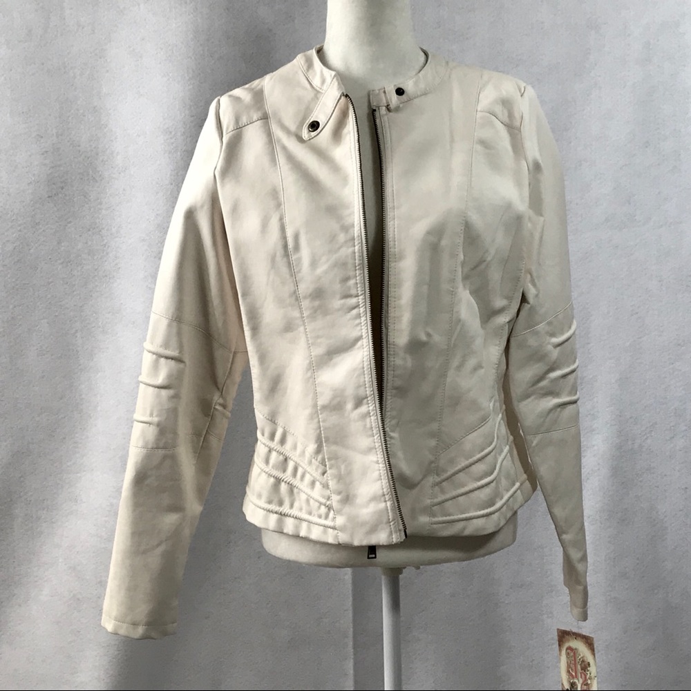 F 2 Faux Leather Jacket Coat